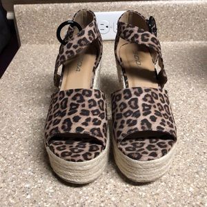 Cheetah wedge shoes